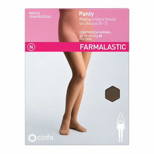 Farmalastic Compression Pantyhose Normal Compression Black, Size Small