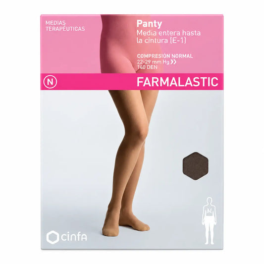 Farmalastic Normal Compression Pantyhose Black, Size XL