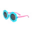Farmamoda Polarised Children's Sunglasses Blue and Pink Flower, 25 gr