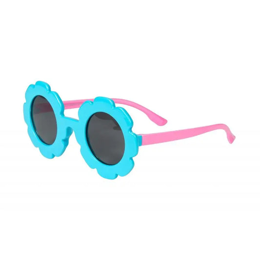 Farmamoda Polarised Children's Sunglasses Blue & Pink Flower, 25 g