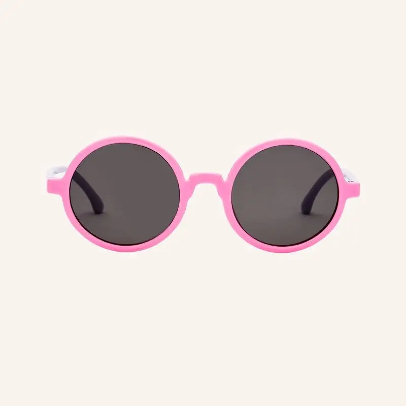 Farmamoda Children's Polarised Sunglasses Pink And Purple Round, 25 gr