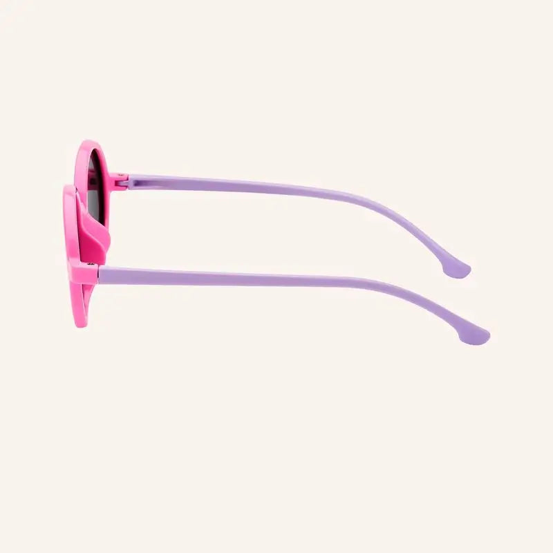 Farmamoda Children's Polarised Sunglasses Pink And Purple Round, 25 gr