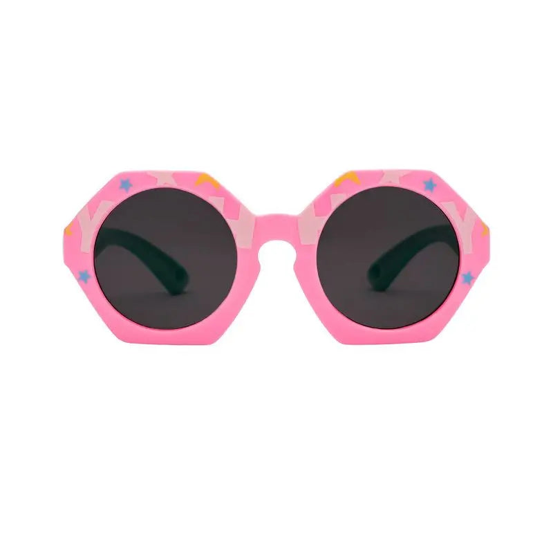 Farmamoda Children's Polarized Sunglasses Green & Pink Design, 25 gr