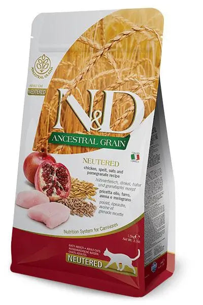 Farmina N&D Cat Ancestral Neutered Chicken 300Gr, cat food