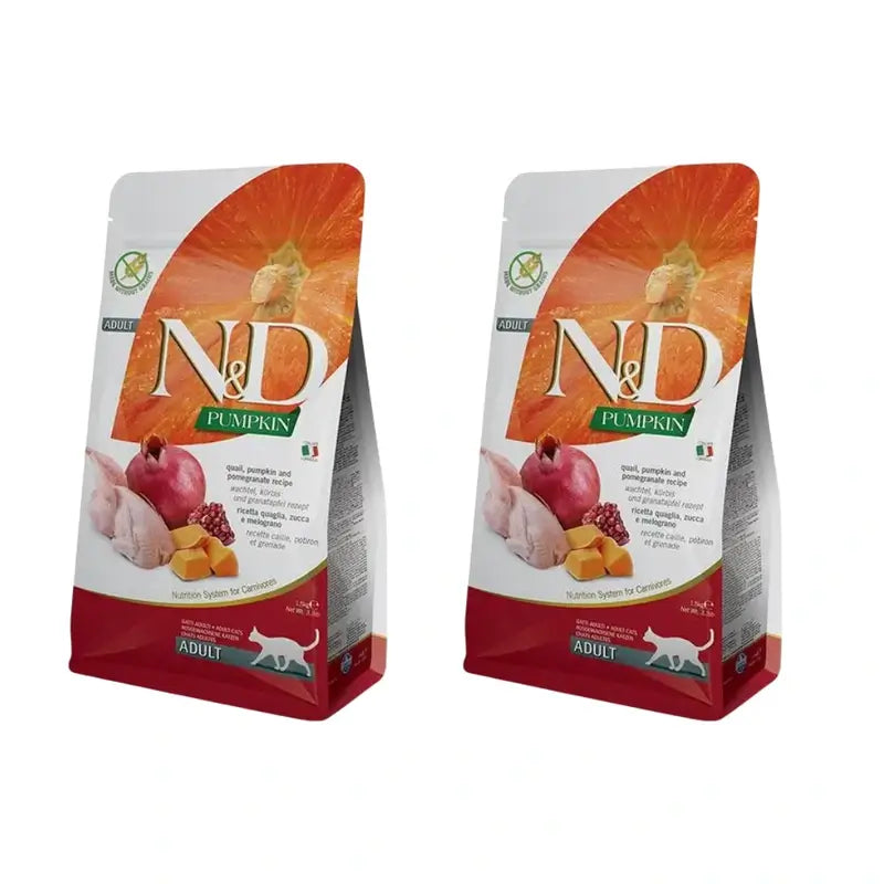 Farmina N&D Cat Pumpkin Quail 300Gr, Cat Food, Pack Of 2