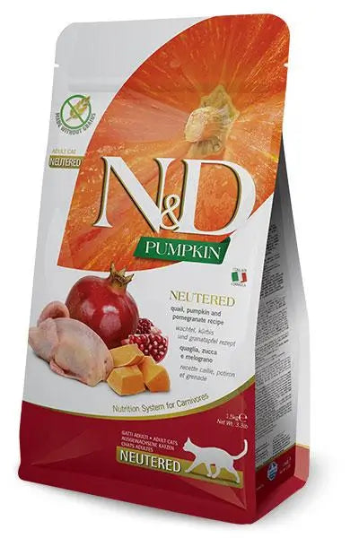 Farmina N&D Cat Pumpkin Neutered Neutered Quail 5Kg, cat food