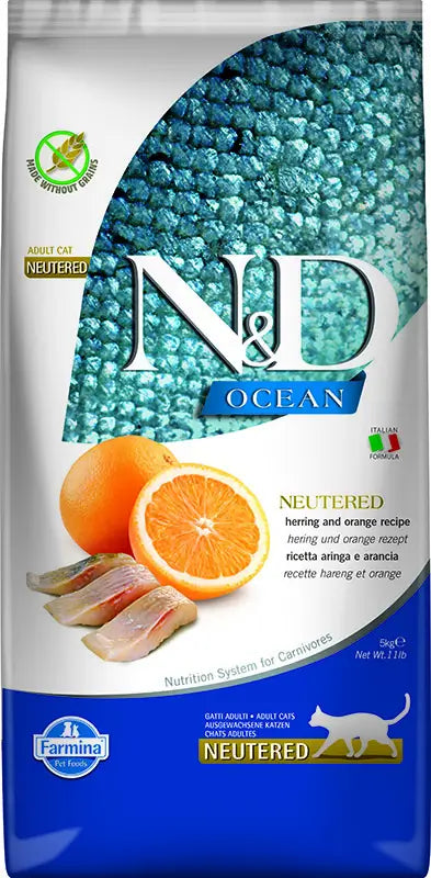 Farmina N&D Cat Ocean Neutered 5Kg, cat food