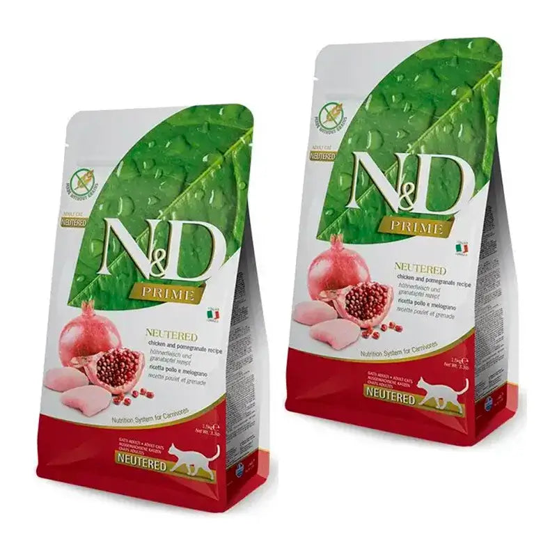 Farmina N&D Cat Prime Neutered Chicken cat food, Pack 2 x 1,5Kg