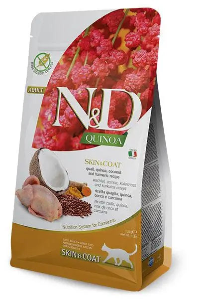 Farmina N&D Cat Quinoa Skin Coat Quail 1,5Kg, cat food