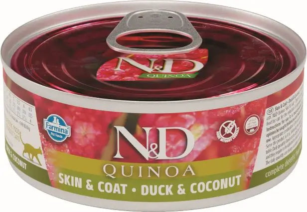 Farmina N&D Cat Quinoa Skin Coat Duck 24X80Gr Box, wet cat food