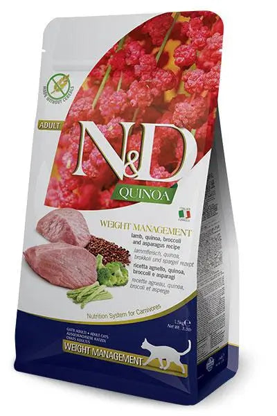 Farmina N&D Cat Quinoa Weight Management Lamb 5Kg, cat food