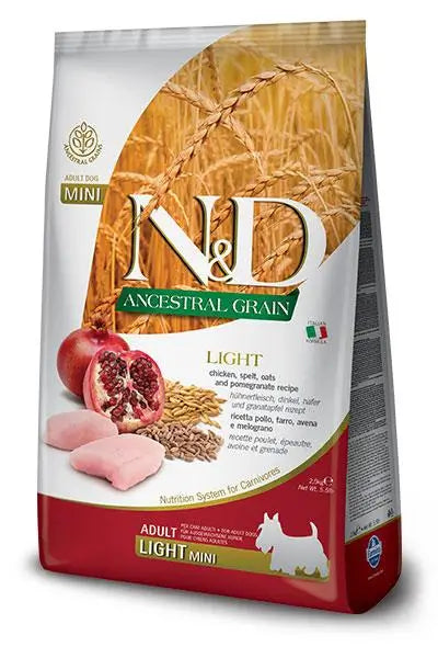 Farmina N&D Dog Ancestral Light Mini 2,5Kg, dog food