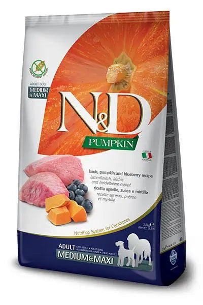 Farmina N&D Dog Pumpkin Medium Maxi Lamb 12Kg, dog food for dogs
