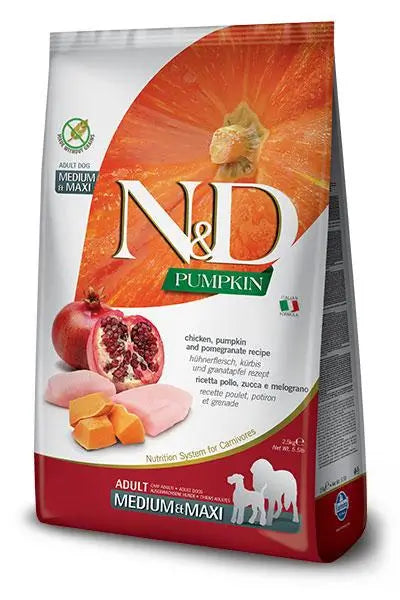 Farmina N&D Dog Calabaza Medium Maxi Chicken 2,5Kg, dog food