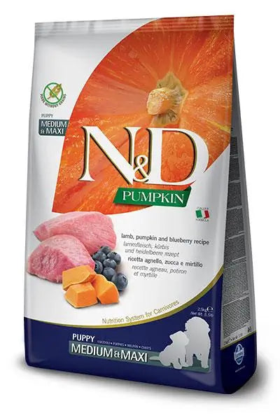 Farmina N&D Dog Puppy Pumpkin Medium Pumpkin Maxi Lamb 2,5Kg, dog food for puppies