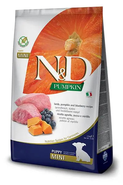 Farmina N&D Dog Puppy Pumpkin Mini Lamb 2,5Kg, dog food for puppies