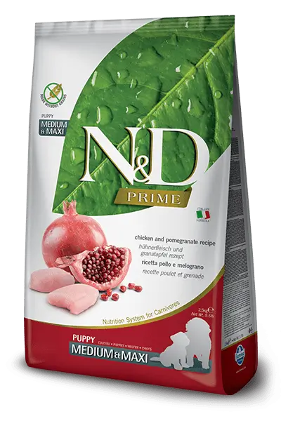 Farmina N&D Dog Puppy Prime Medium Maxi Chicken 12Kg, dog food for puppies