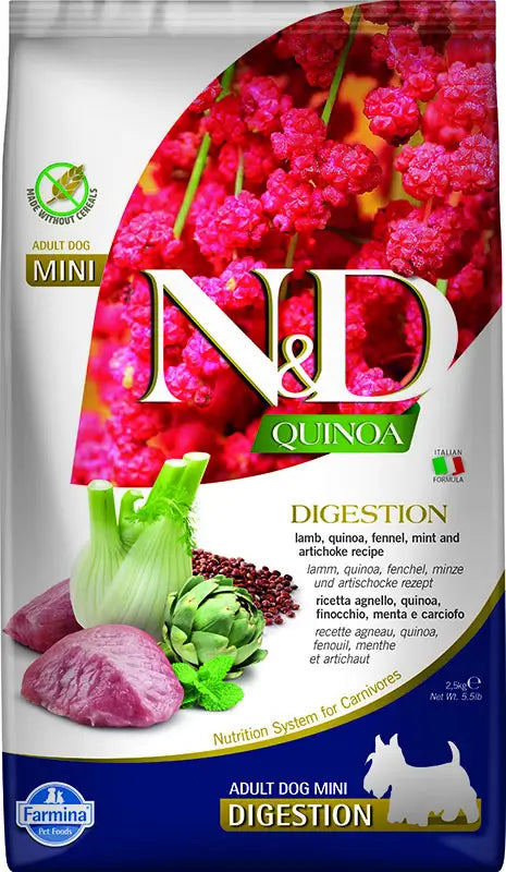Farmina N&D Dog Quinoa Digestion Lamb Digestion Mini 2,5Kg, dog food