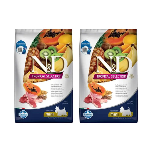 Farmina N&D Dog Tropical Selection Mini Lamb 5Kg, Pack Of 2