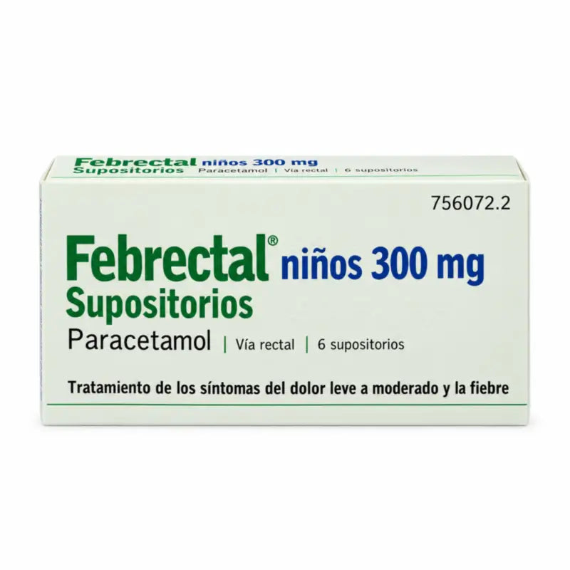 Febrectal Children 300 mg Paracetamol 6 Suppositories