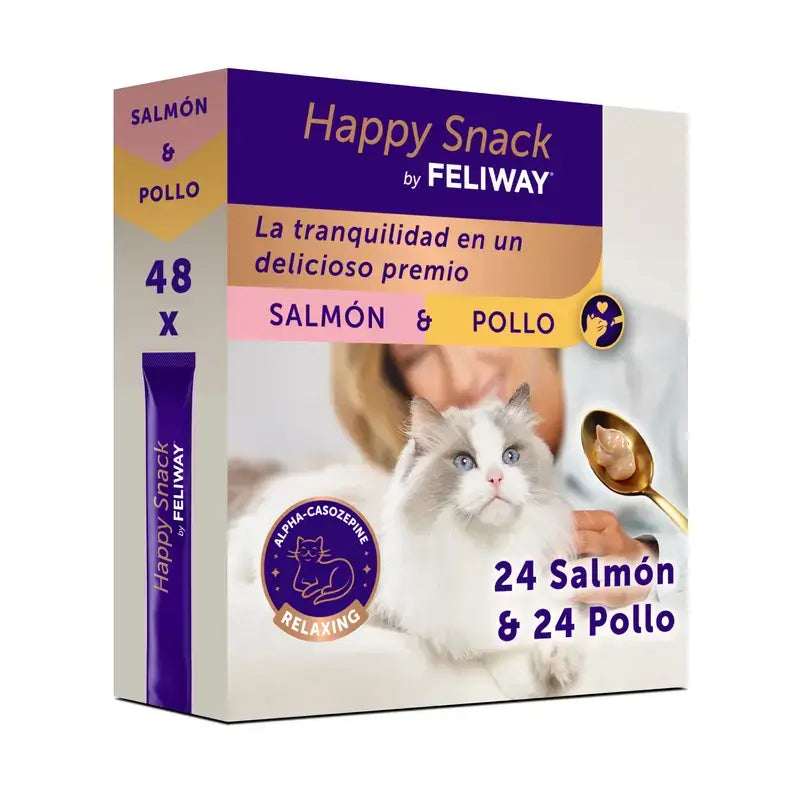 Feliway Happy Snack Chicken and Salmon, 48 sachets