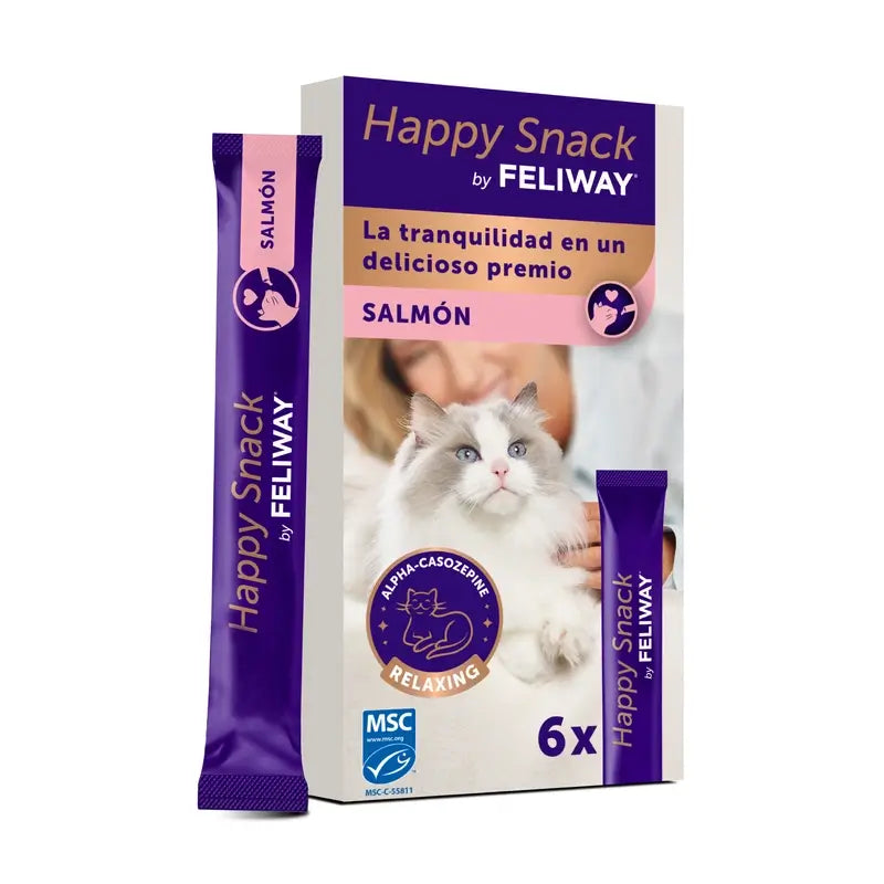 Feliway Happy Snack Salmon Flavour, 6 sachets