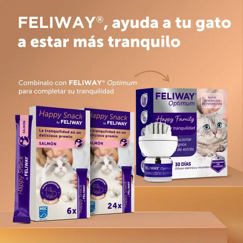 Feliway Happy Snack Salmon Flavour, 6 sachets