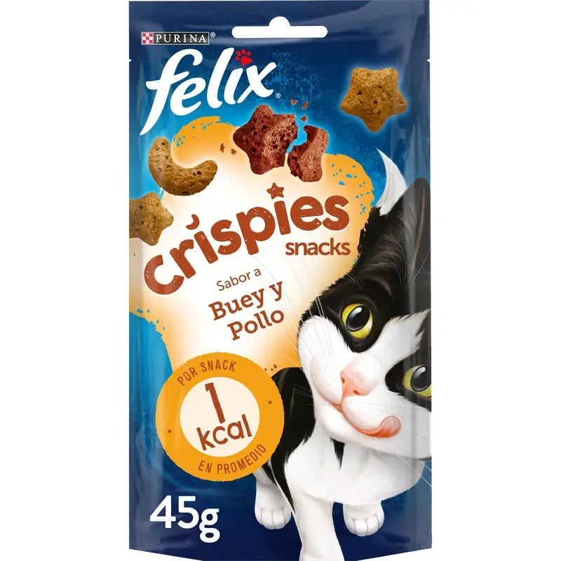Felix Crispies Beef & Chicken 8 x 45g