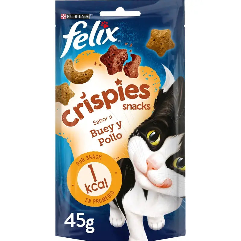 Felix Crispies Beef & Chicken 8 x 45g