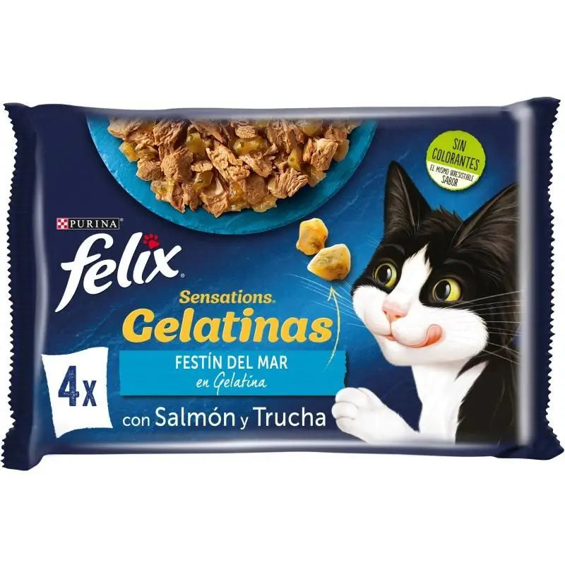 Felix Feline Sensations Salmon Shrimp Trout 12X4X85Gr