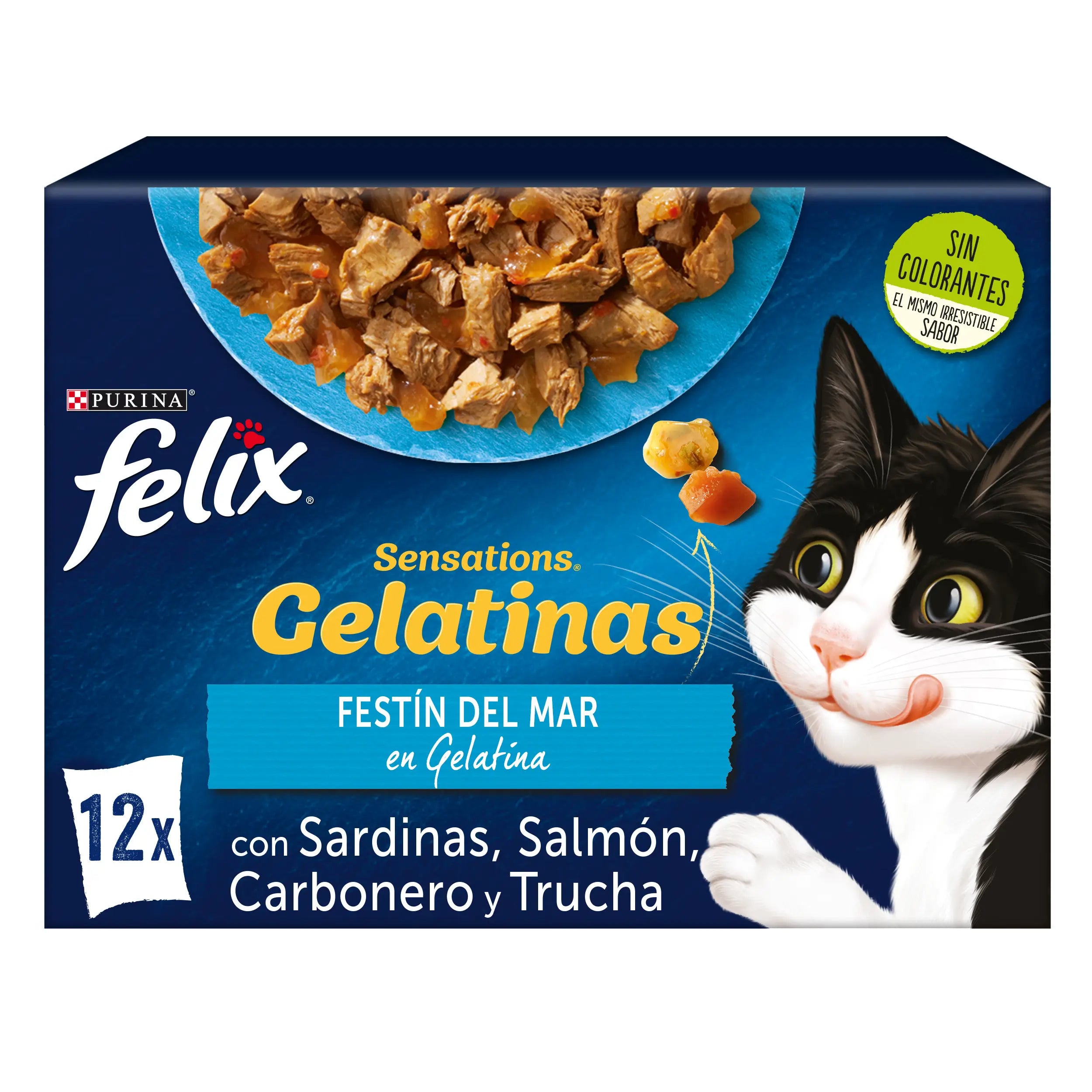 Felix Sensations Fish Multipack 12X85Gr, wet food for cats