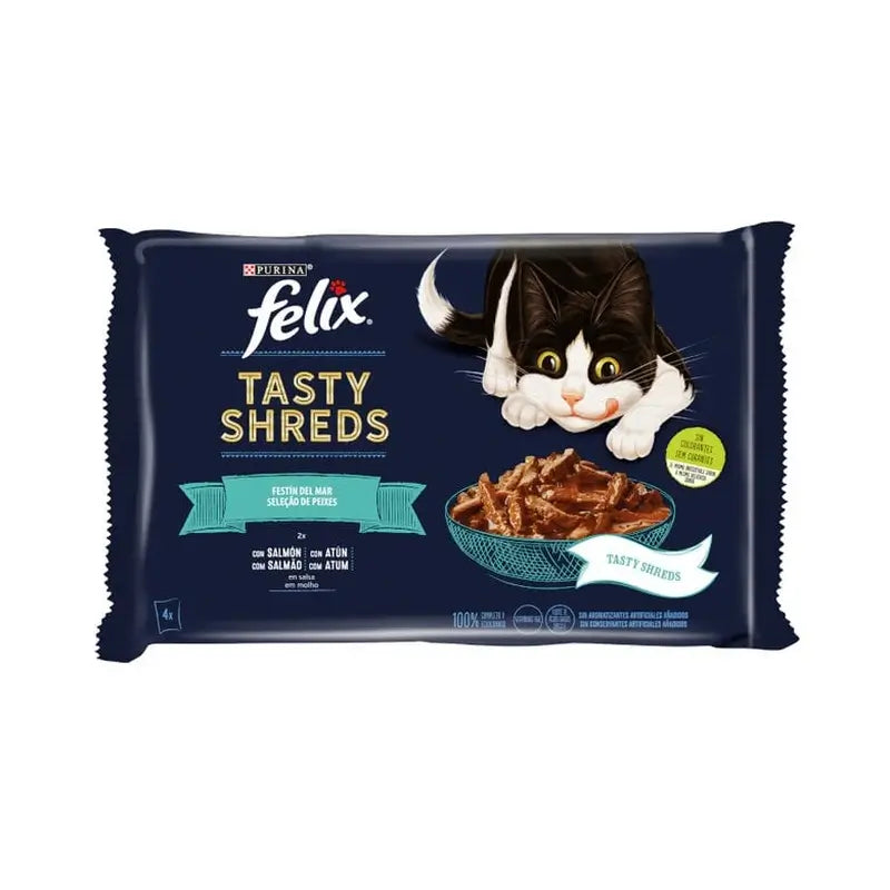 Felix Tasty Shreds Fish in Sauce 4x12x80g