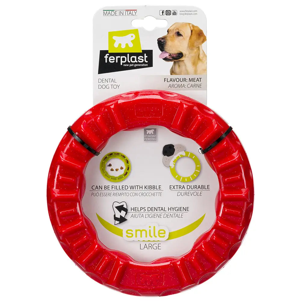 Ferplast Dog Toy Smile L Red Dog Ring 1 piece