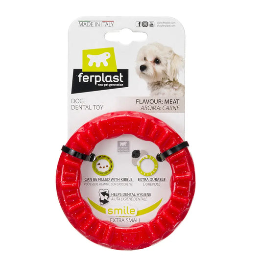Ferplast Dog Toy Smile xs Red Dog Ring 1 pc.
