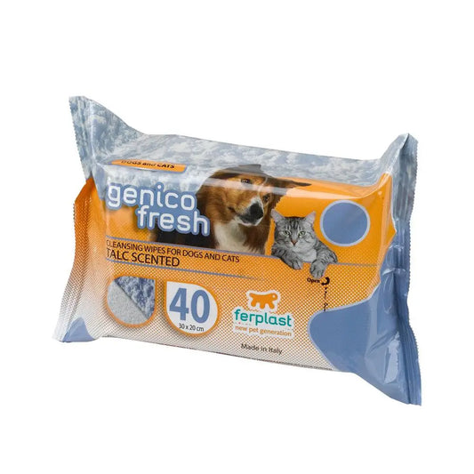 Ferplast Genico Fresh Genico Wipes for Dogs and Cats Talcum Powder 40 Units