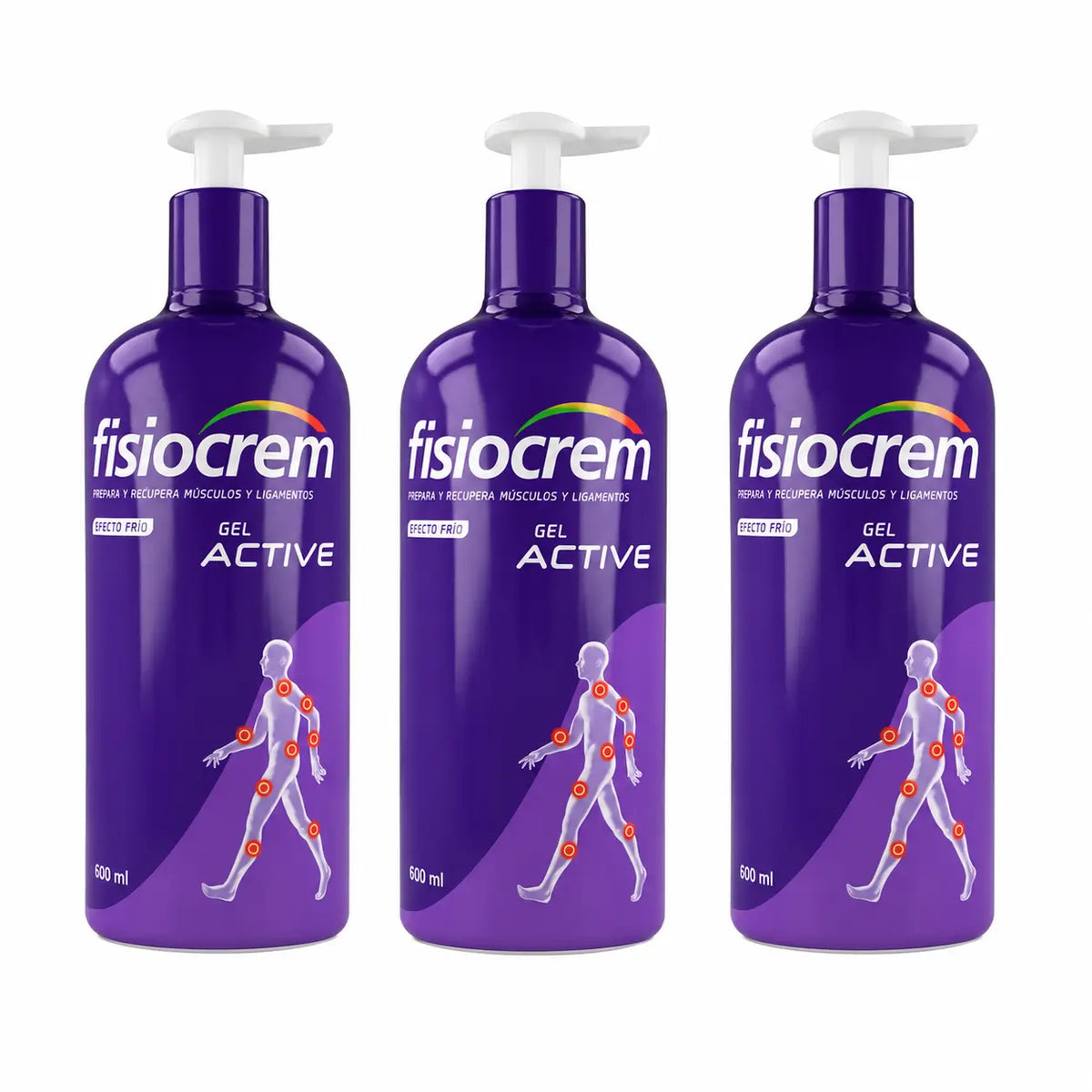 Fisiocrem Active Gel 600 ml, pack of 3