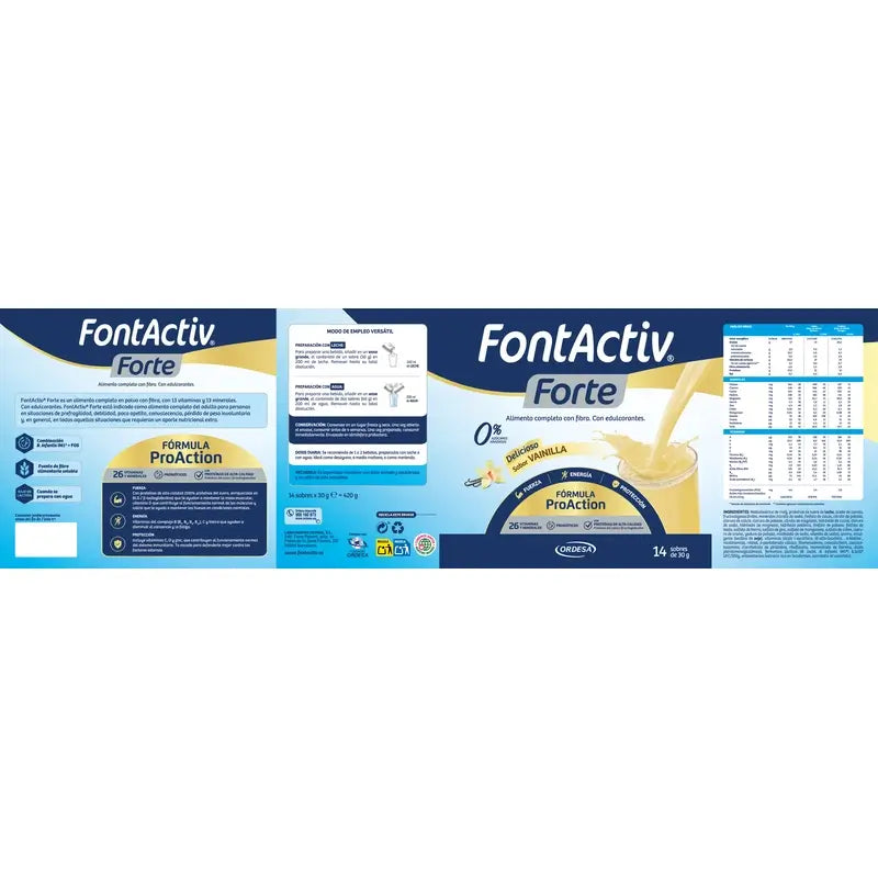 FontActiv Forte Vanilla Pack 3 x 14 x 30 grams