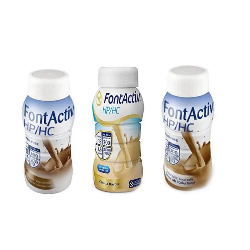 Fontactiv hp/hc 8 bottles chocolate flavour x 125 ml + 8 bottles coffee flavour x 125 ml + 8 bottles vanilla flavour x 125 ml