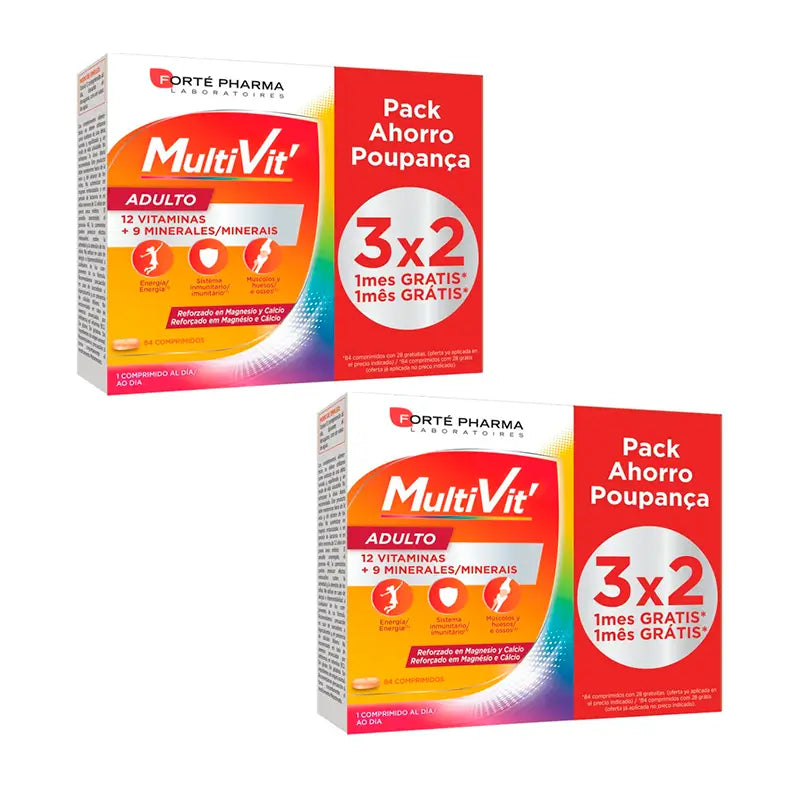 Forté Pharma Duplo Energy Multivit Adult, 2 x 84 tablets