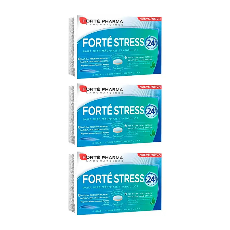 Forté Pharma Triplo Forté Stress 24H, 3 x 15 tablets