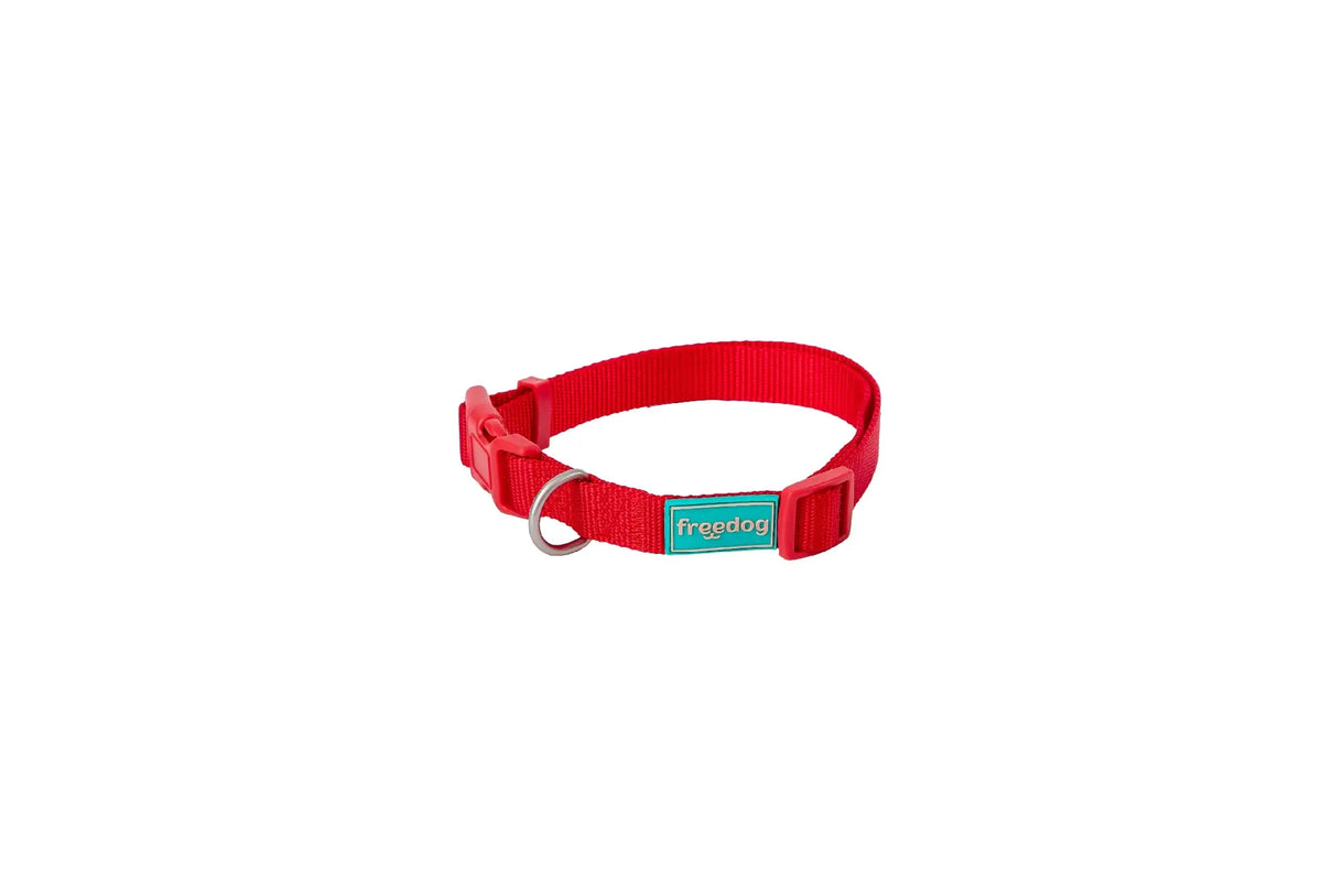 Freedog Basic Red Nylon Collar, 10 mm, 20/35 cm