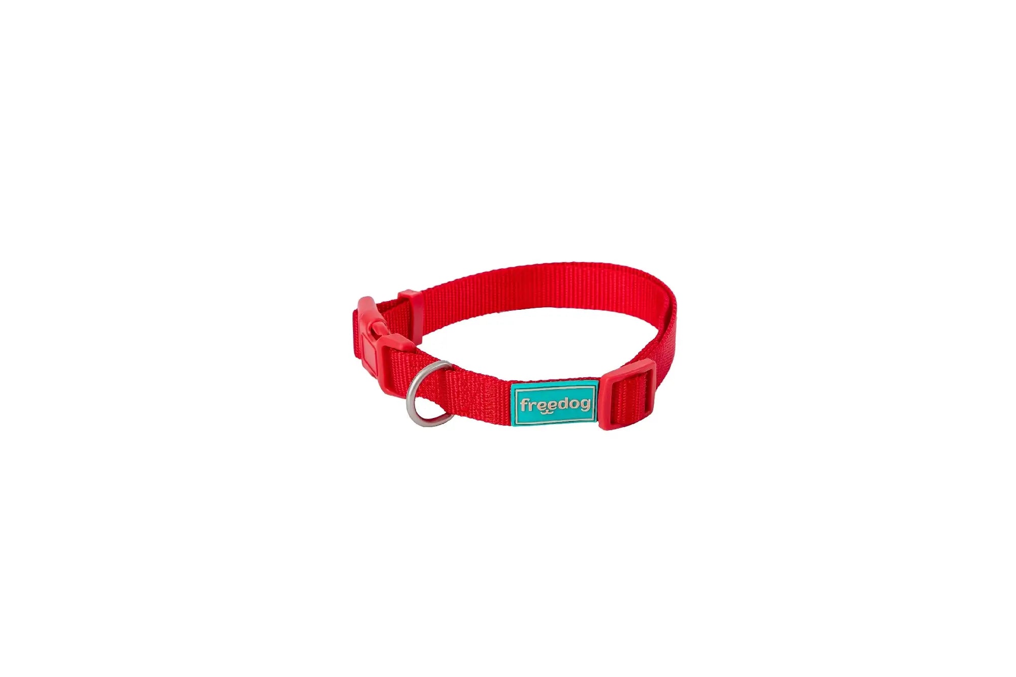 Freedog Basic Red Nylon Collar, 25 mm, 38/66 cm