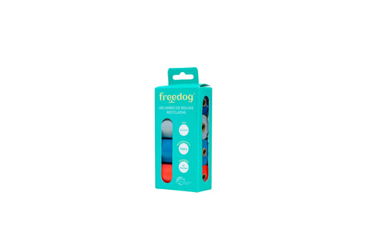 Freedog Eco-Friendly Bag Refill Pack, Assorted Colours, 15 pcs