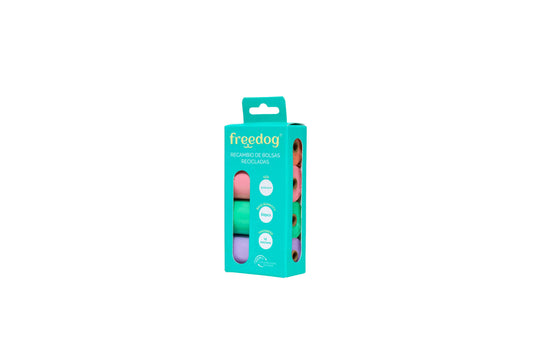 Freedog Eco Refill Bags 15 Bags/Roll Pastel Colour