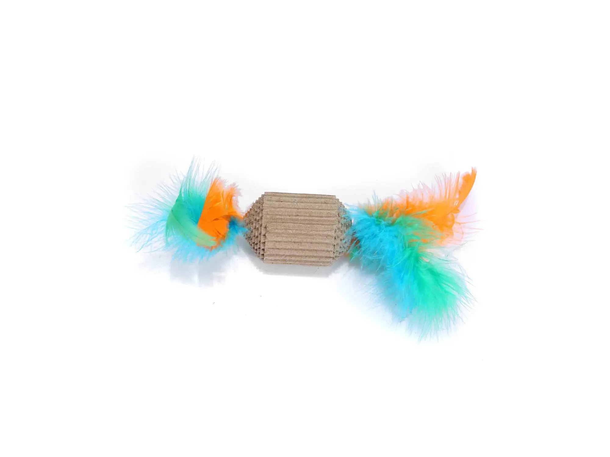 Freedog Kraft Hexagon Scratching Post with Feather, 15x4 cm