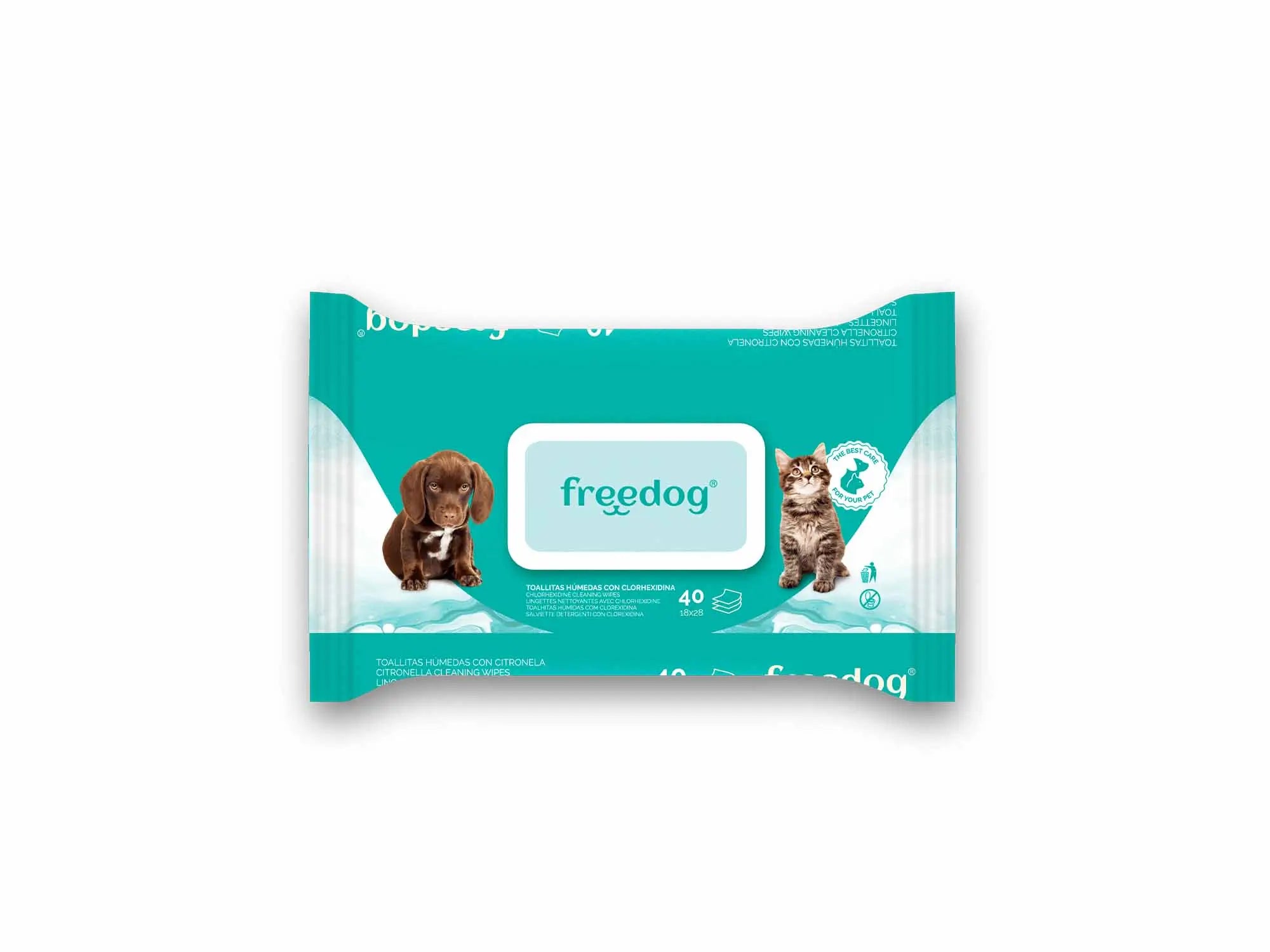 Freedog Chlorhexidine Wipes Large 40Packs