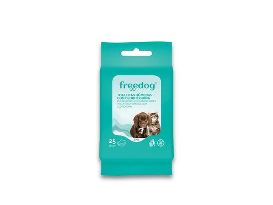 Freedog Chlorhexidine Pocket Wipes 25Packs