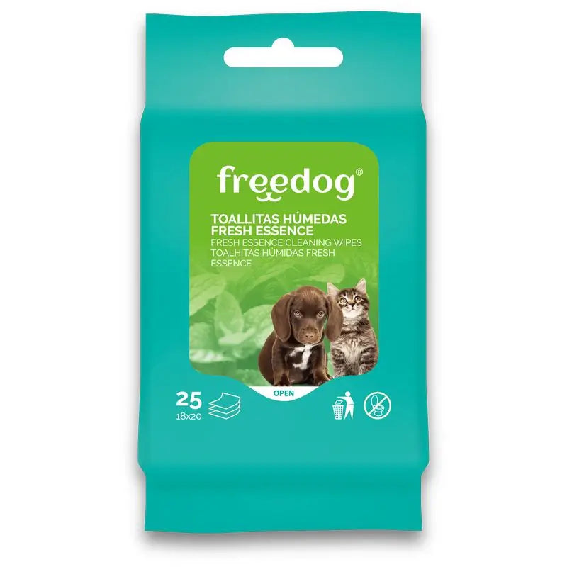 Freedog Fresh Wipes (Aloe ) Pocket 25 Ud 18X20Cm