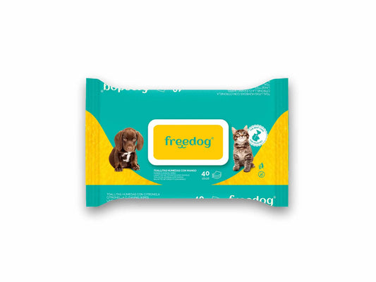 Freedog Wet Wipes Large Handle 40 Units 28 X 18Cm