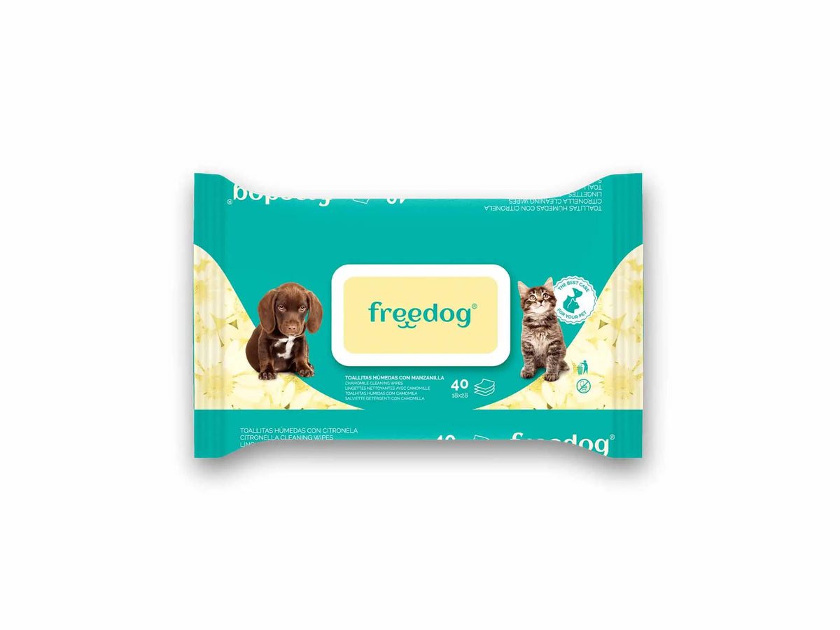 Freedog Moisturising Wipes Chamomile Gd 40 Ud 28 X 18Cm